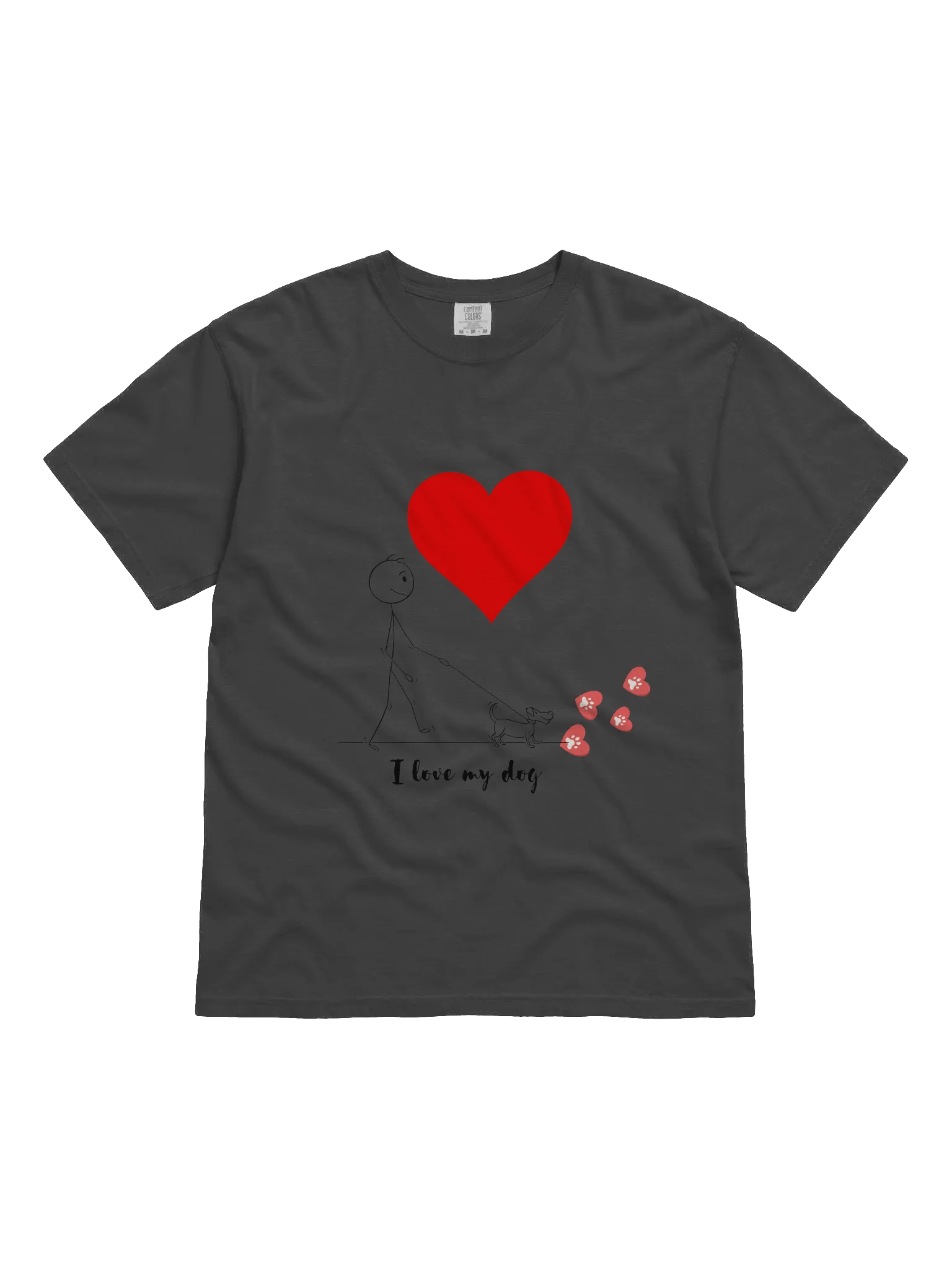 I Love My Dog Heavyweight T-Shirt product image (1)