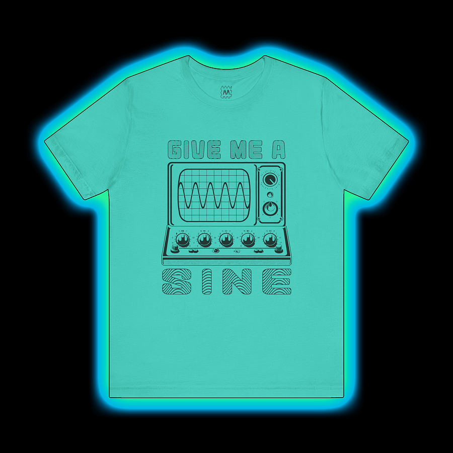 Give Me A Sine - Modular Synthesizer Waveform T-Shirt (BLACK PRINT) product image (1)