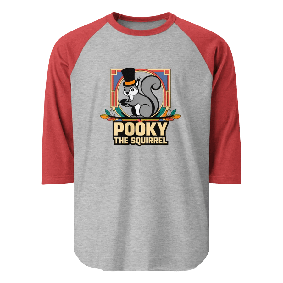 Top Hat Squirrel ¾ Sleeve Tee product image (1)