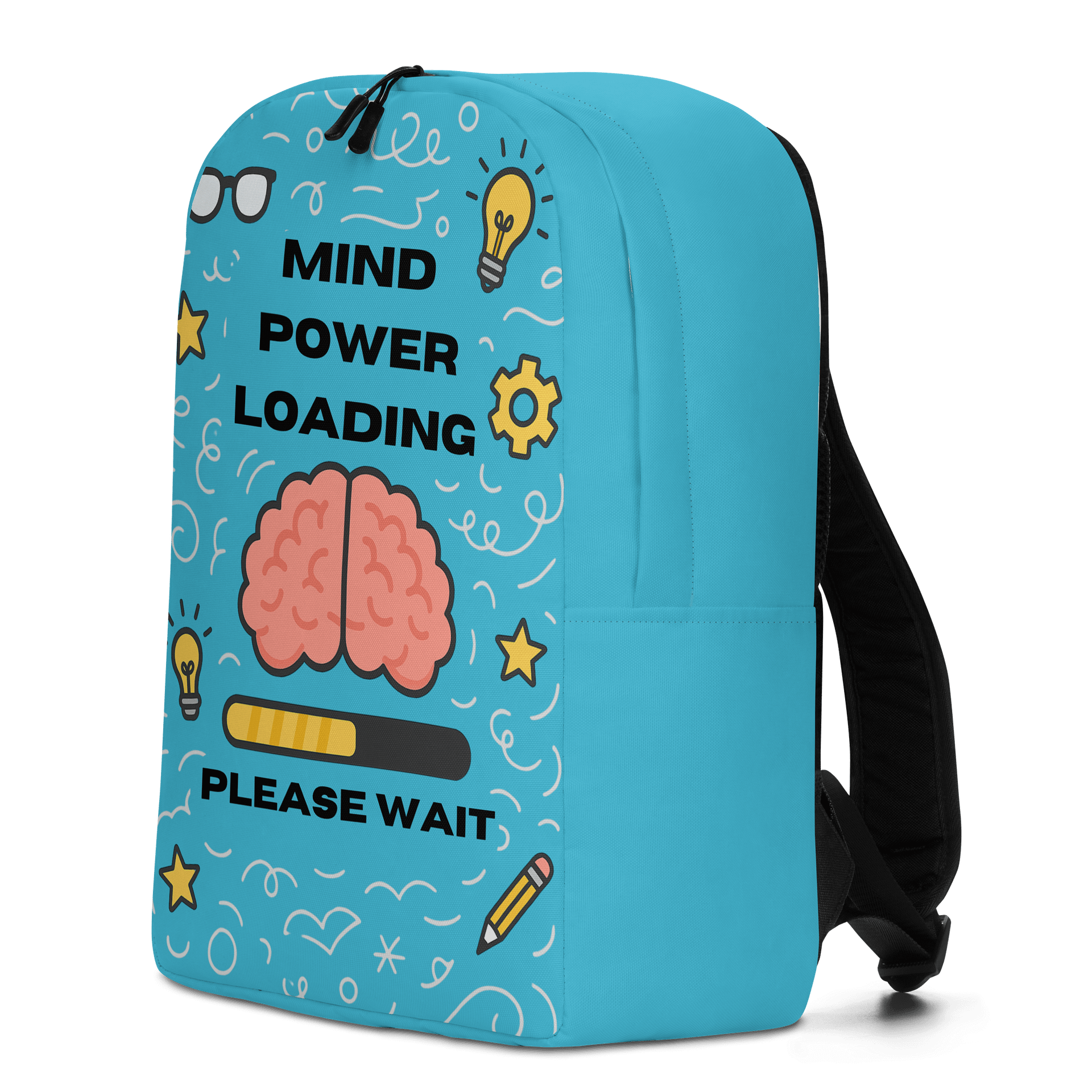 Mind Power Loading… Please Wait Backpack(Summer Sky Blue) product image (4)