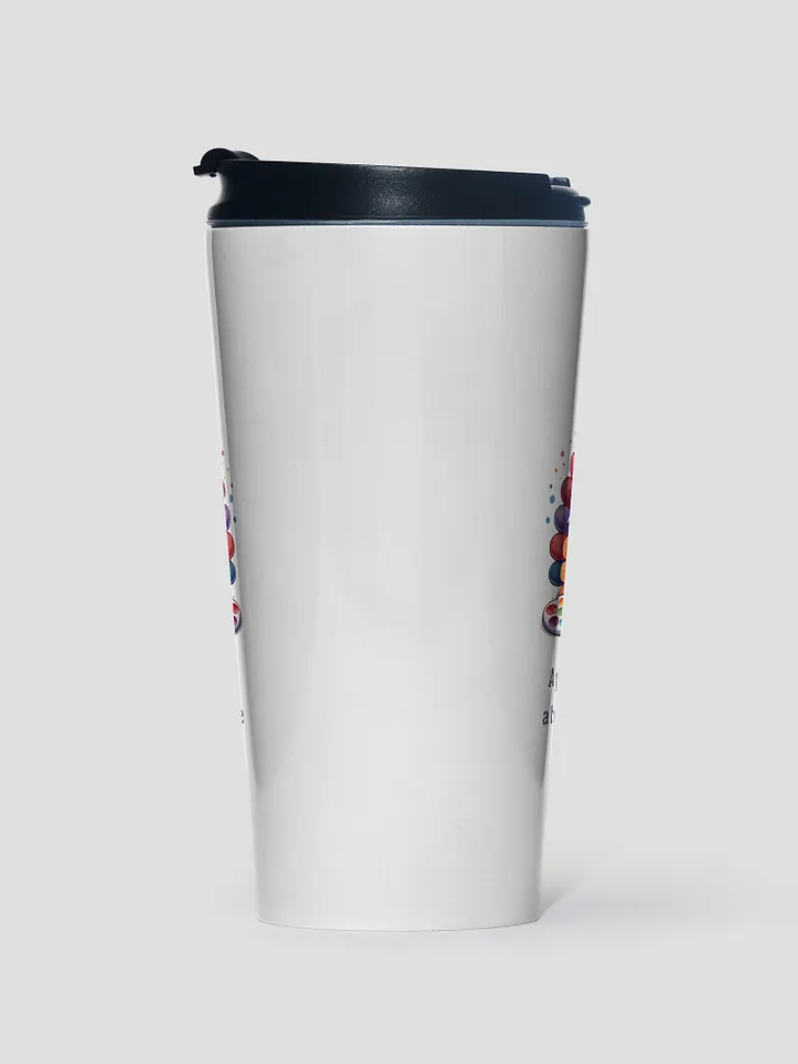 A Painting Made By A Turkey With A Smile Travel Mug product image (1)