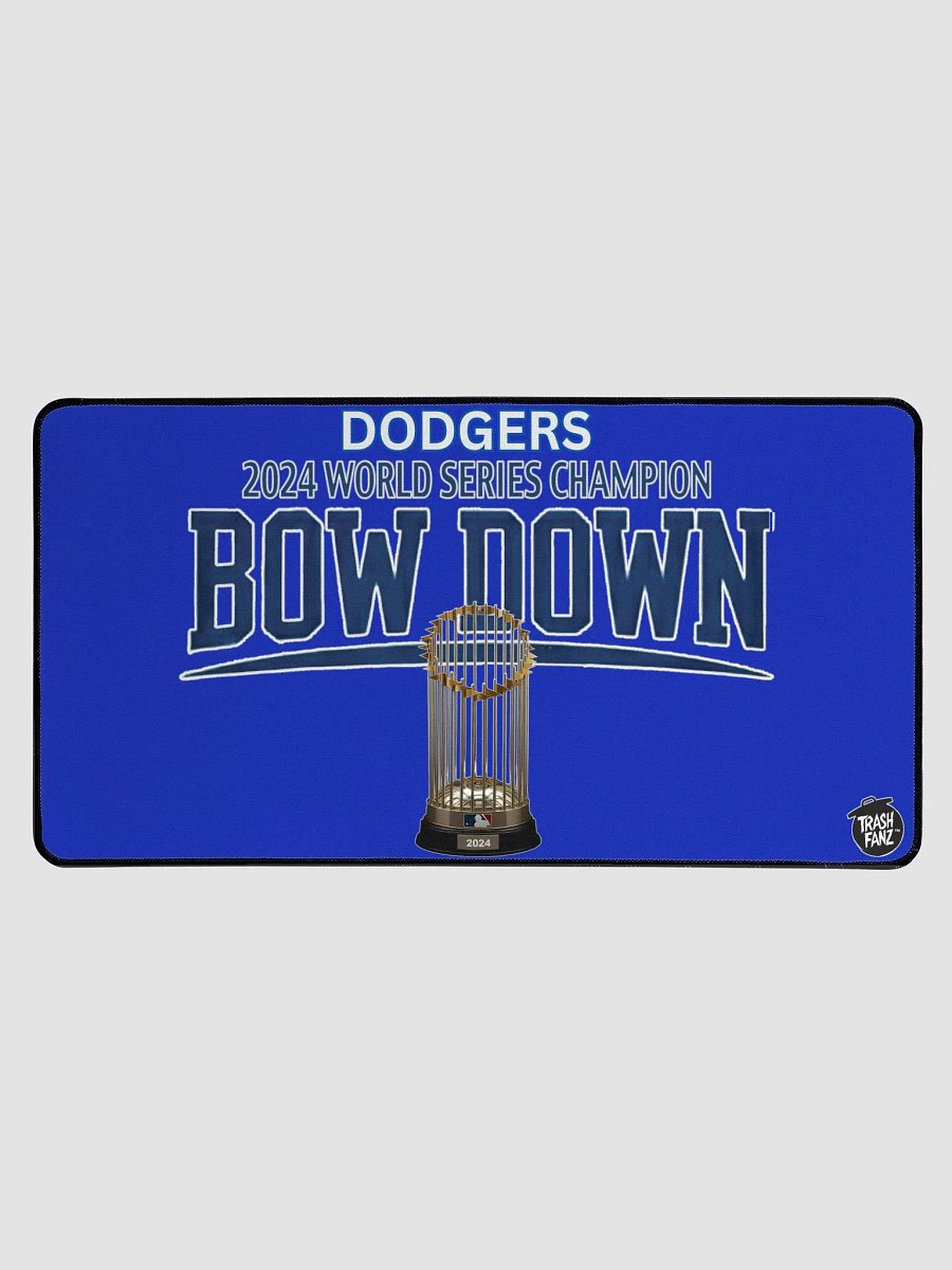 "Bow Down" Blue LA Dodgers 2024 World Series Champion Desktop Mat | MLB Home Locker product image (1)