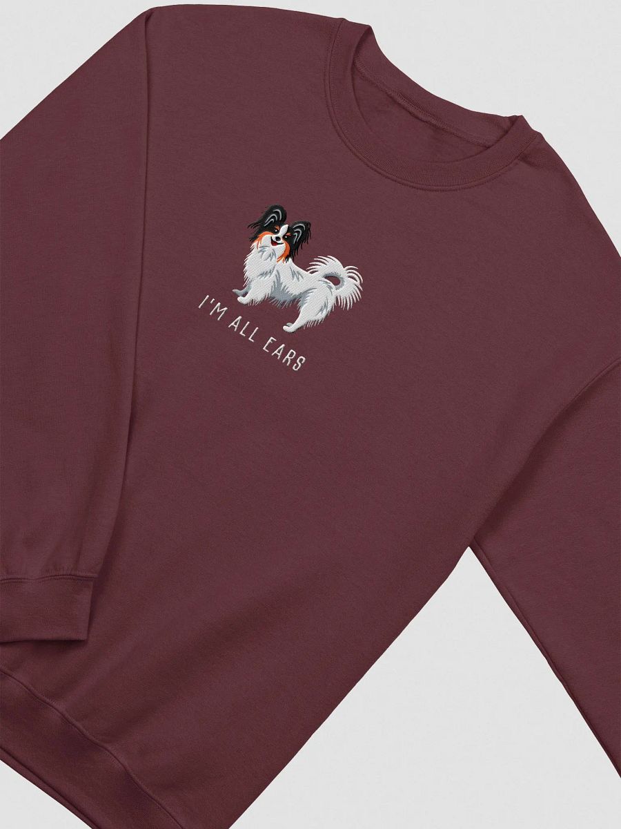 I'm All Ears Sweatshirt (Embroidered) of a Papillon(Tricolor) product image (6)