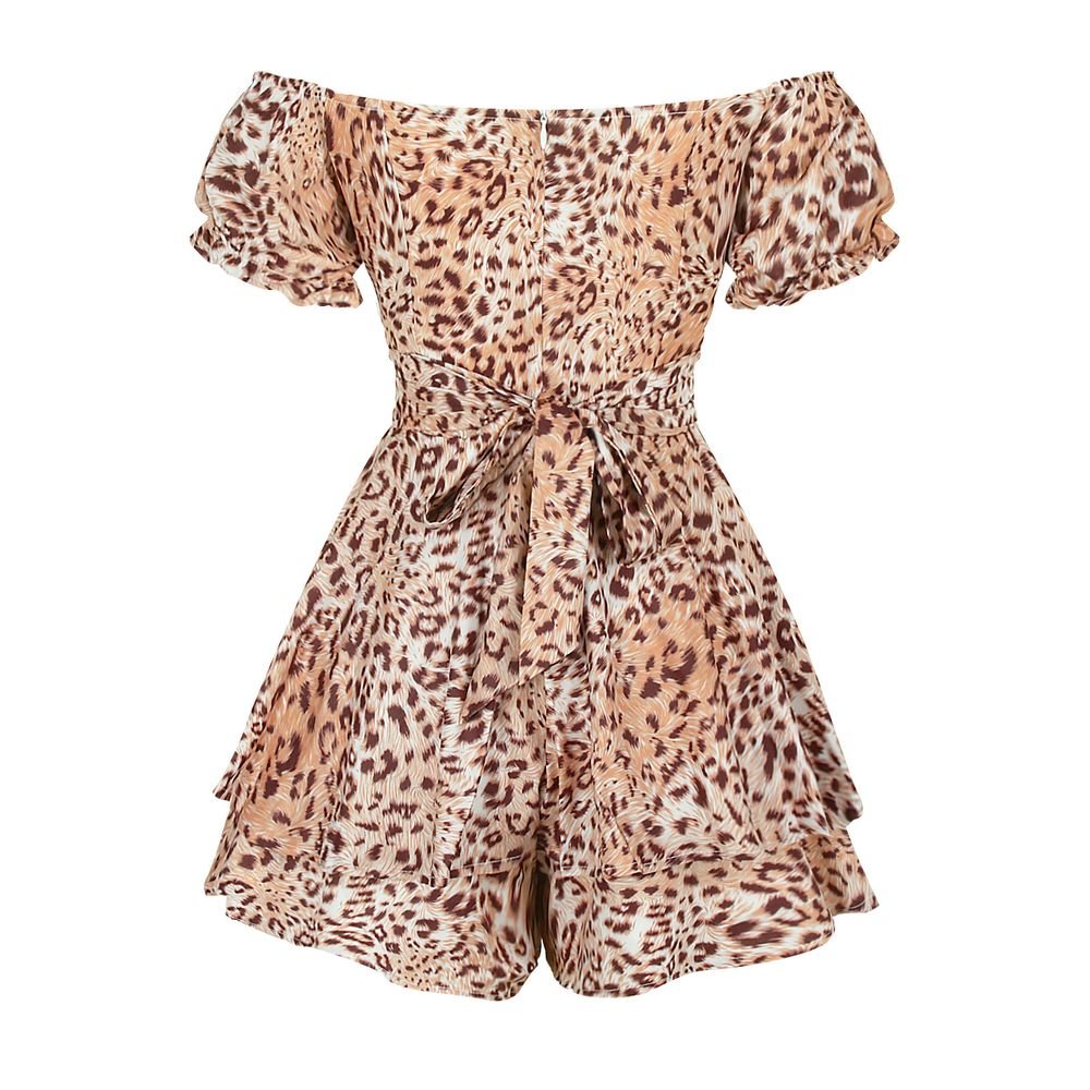 Women's Summer Short Sleeve Neck Pleated Floral Jumpsuit product image (5)