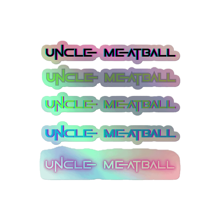 Uncle Meatball Holographic Sticker Sheet product image (1)