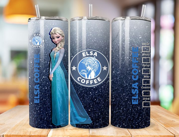 Elsa Coffee 20 oz Stainless Steel Tumbler – Frozen Queen Design product image (1)