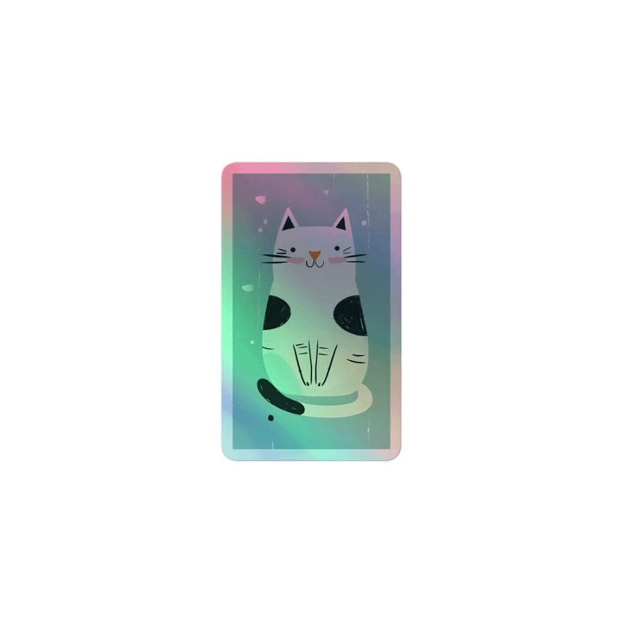 Cute Cat - Kiss-Cut Holographic Sticker Sheet product image (1)