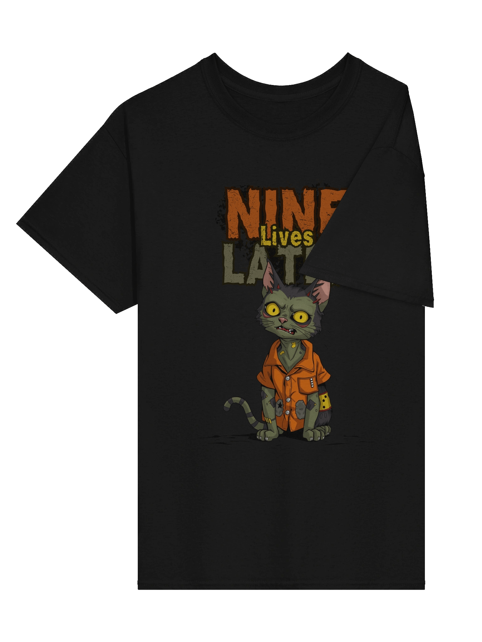 Nine Lives Later Zombie Cat T-Shirt product image (7)