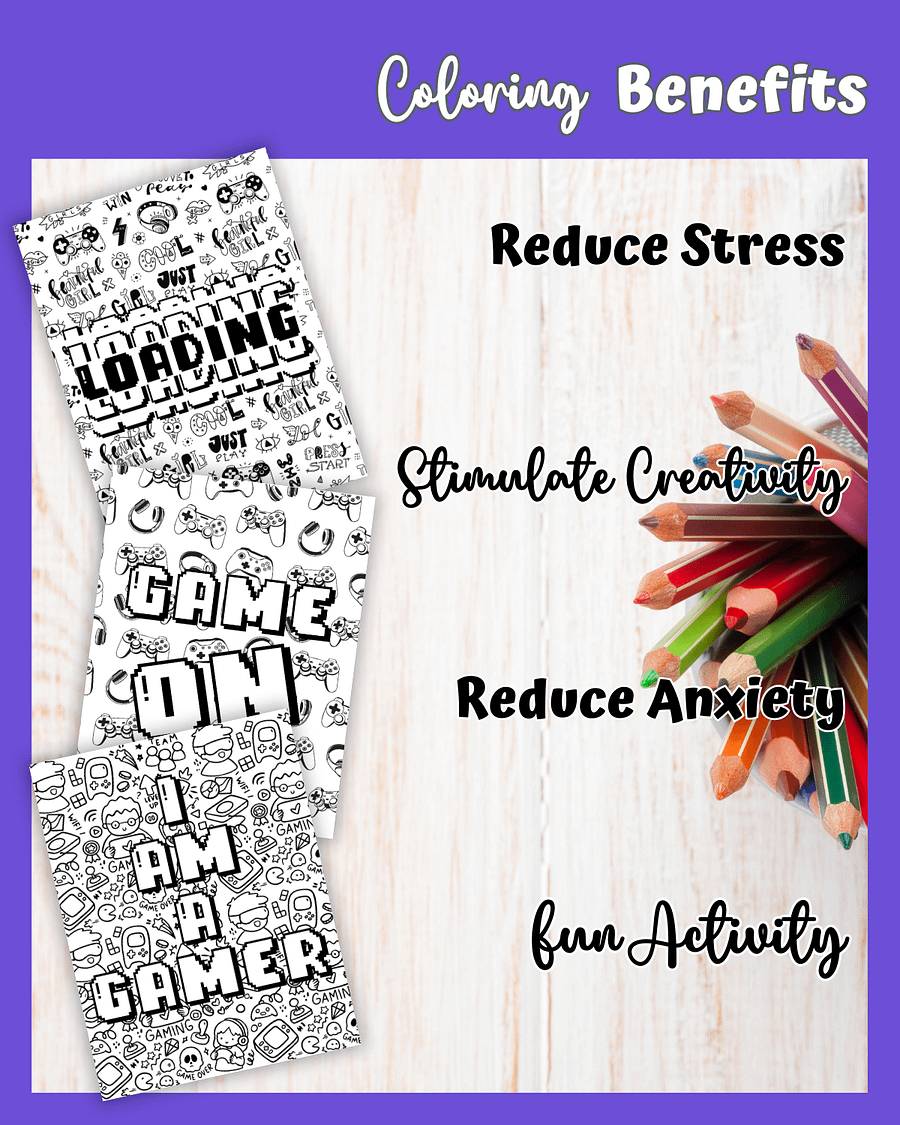 Get Your Game On - Gaming Fun Coloring Pages product image (5)