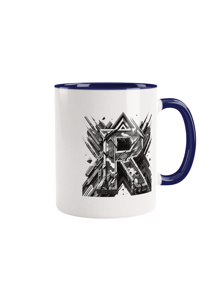 Mechanical Camo Letter R Ceramic Mug product image (7)