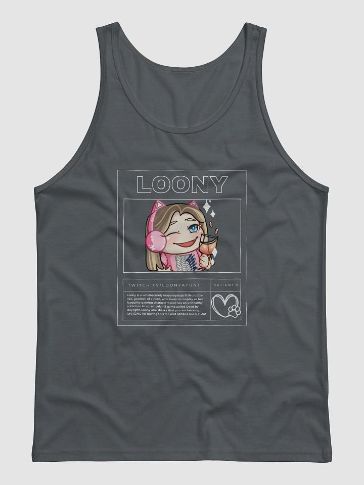 Loony Patient 0 album cover bio (Bella+Canvas jersey tank) product image (1)