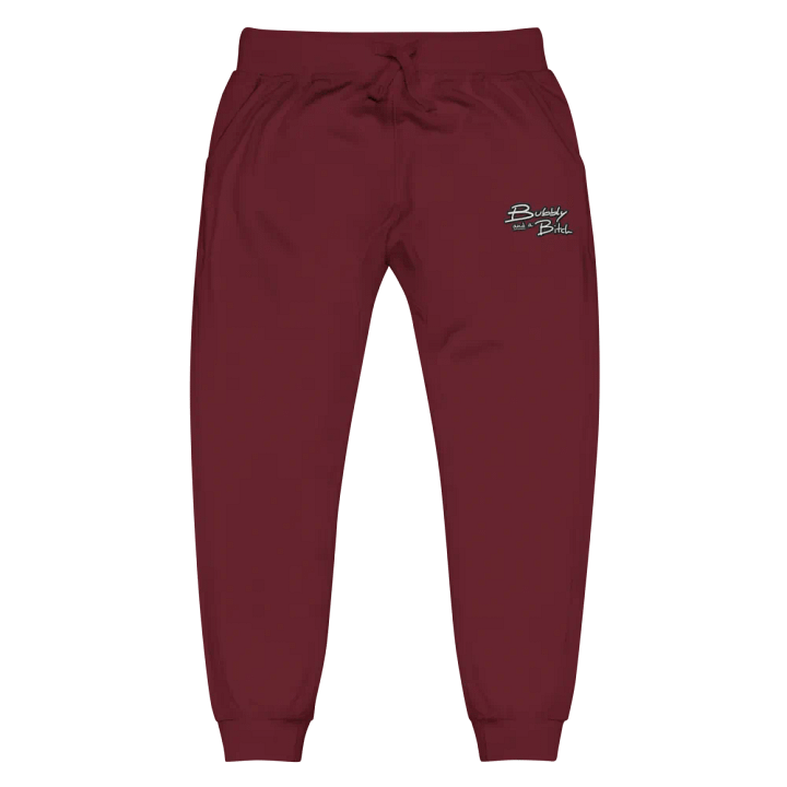 Bubbly and a B*tch (lined design) embroidered fleece sweatpants product image (8)