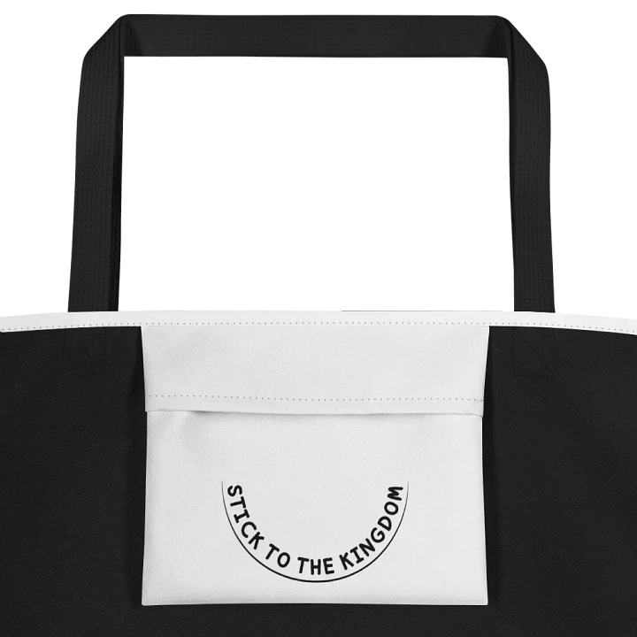 Black & White “Stick to the Kingdom” Tote Bag product image (2)