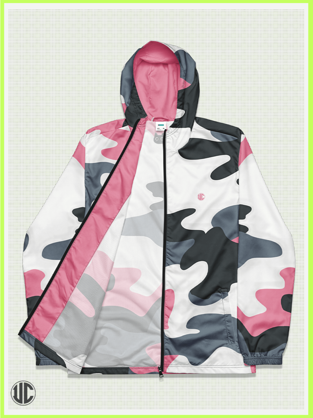 Bubblegum Pink Camo Windbreaker product image (1)