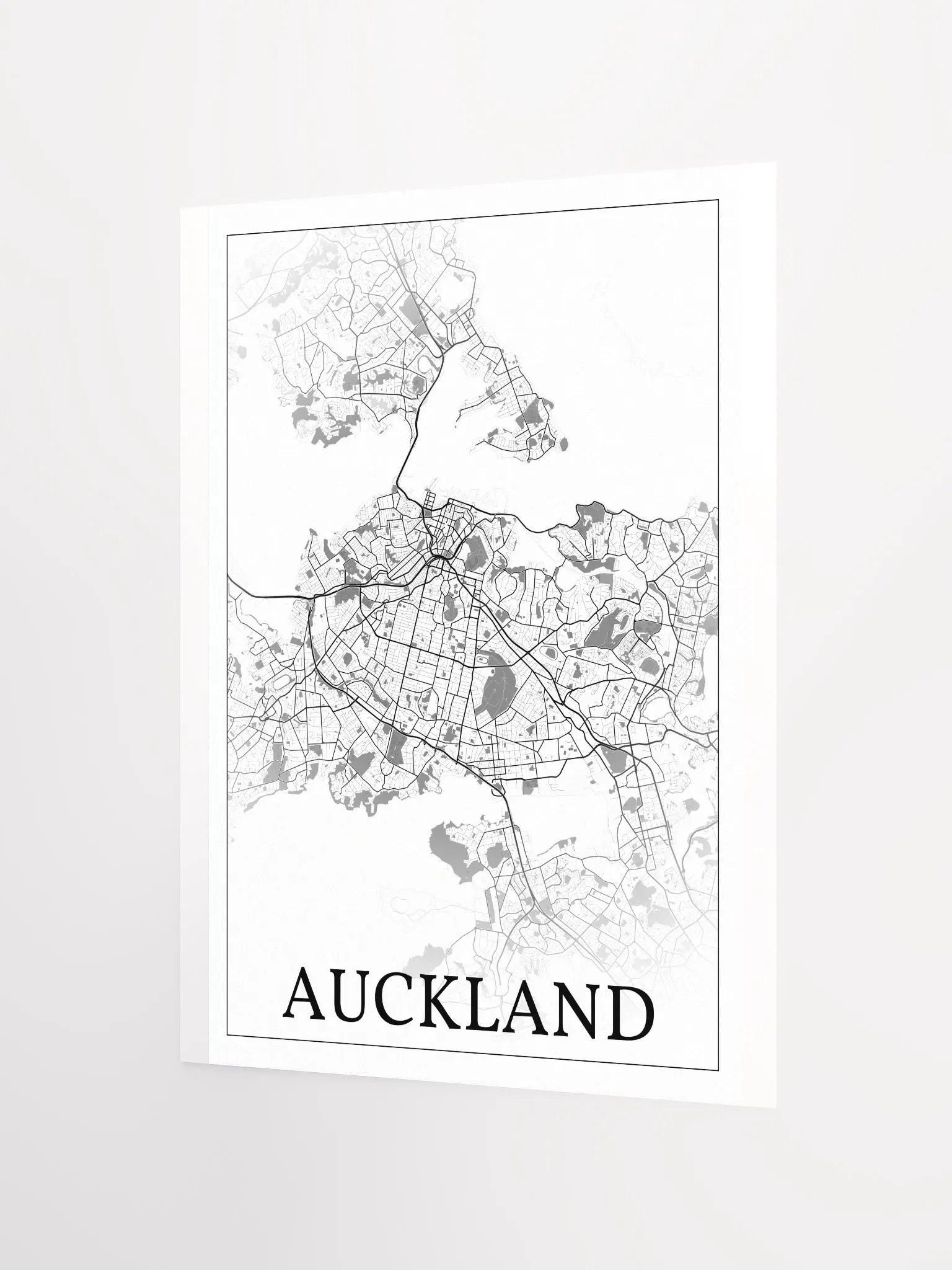 Auckland, New Zealand, city map print product image (10)