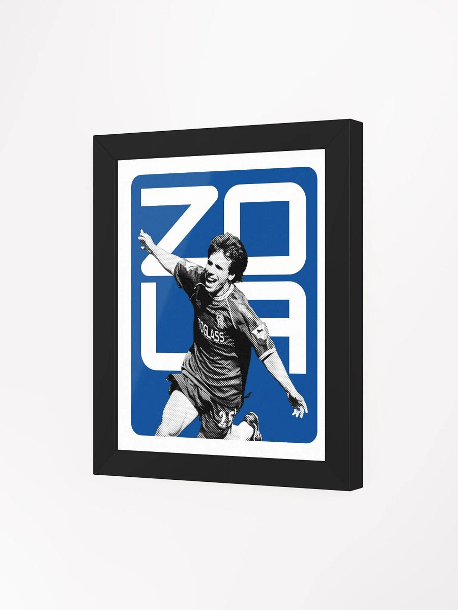 Gianfranco Zola BW Chelsea Name Art Framed Print product image (3)