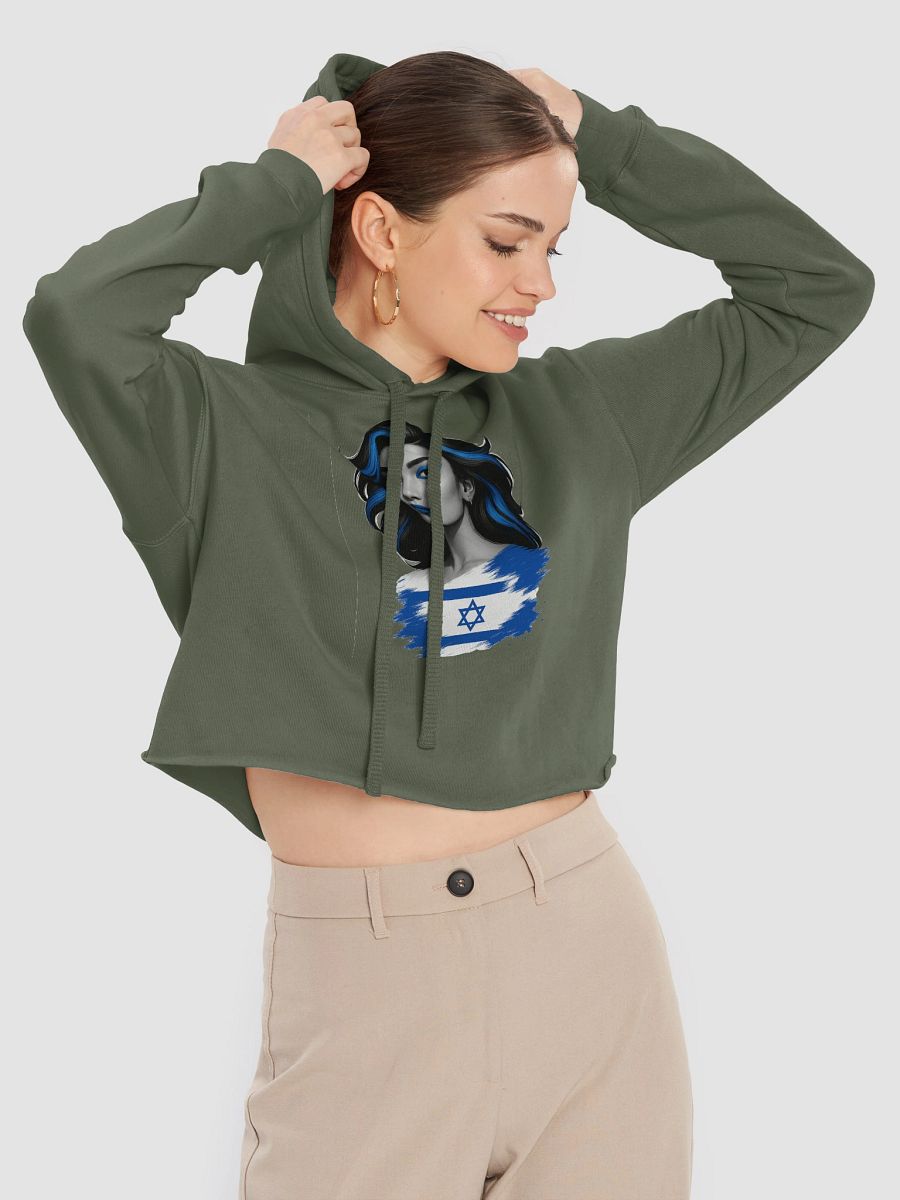 Israeli Flag Artistic Crop Hoodie product image (20)