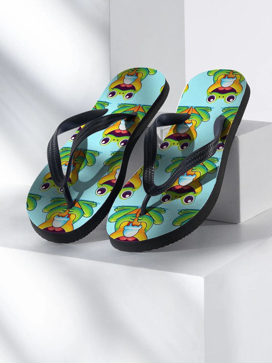 Frog Eating Ice Cream Flip Flops product image (2)