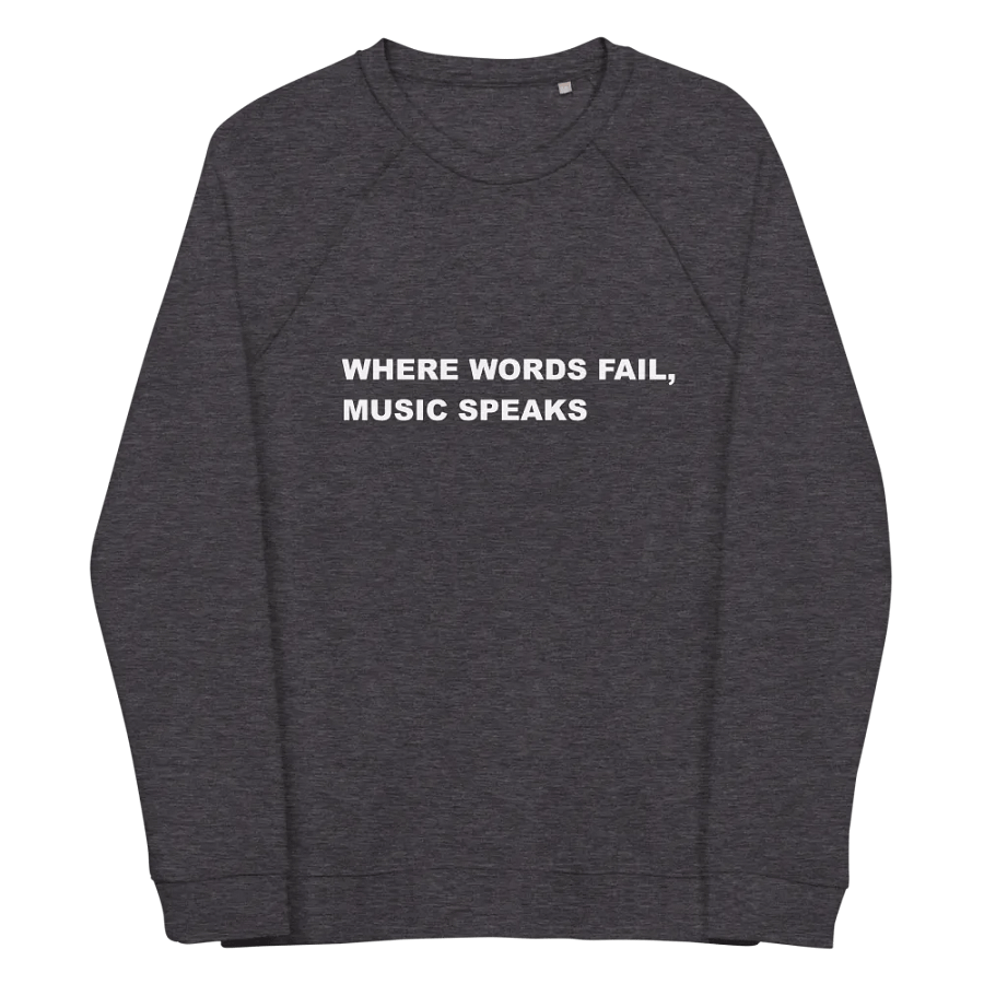 MUSIC SPEAKS TEE IN CHARCOAL product image (4)