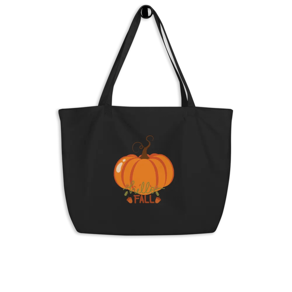 Hello Fall Twill Tote-Black product image (5)