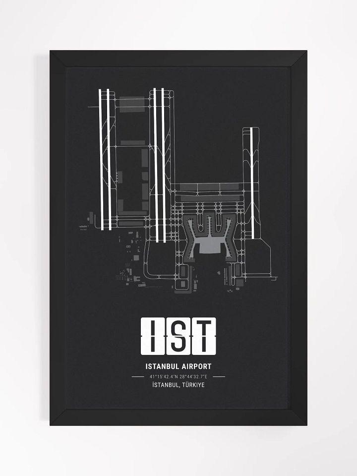 Framed Airport IST Premium Map On Matt Paper product image (1)