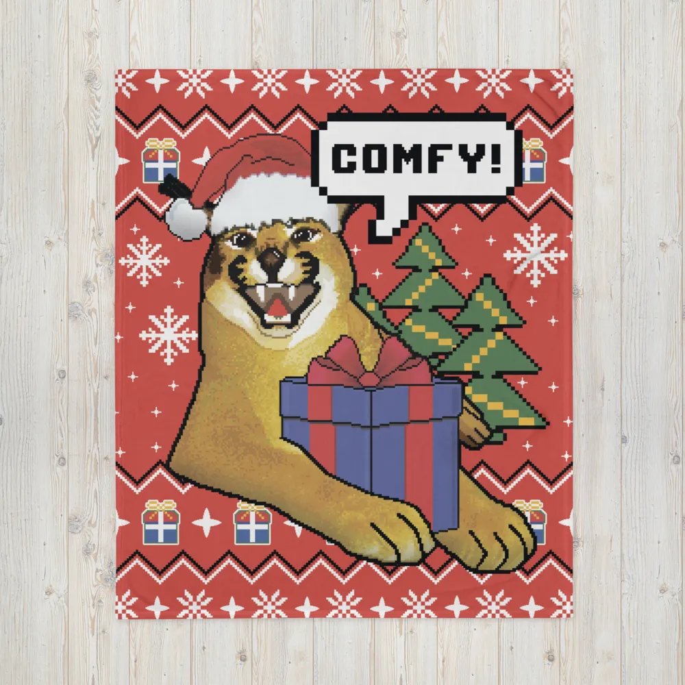 Floppa Pixel "COMFY" Blankie product image (4)