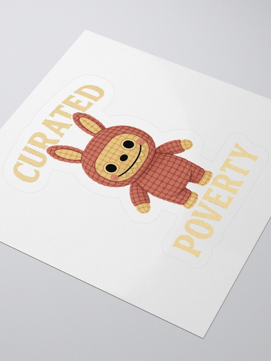 Curated Poverty Kiss Cut Sticker product image (3)