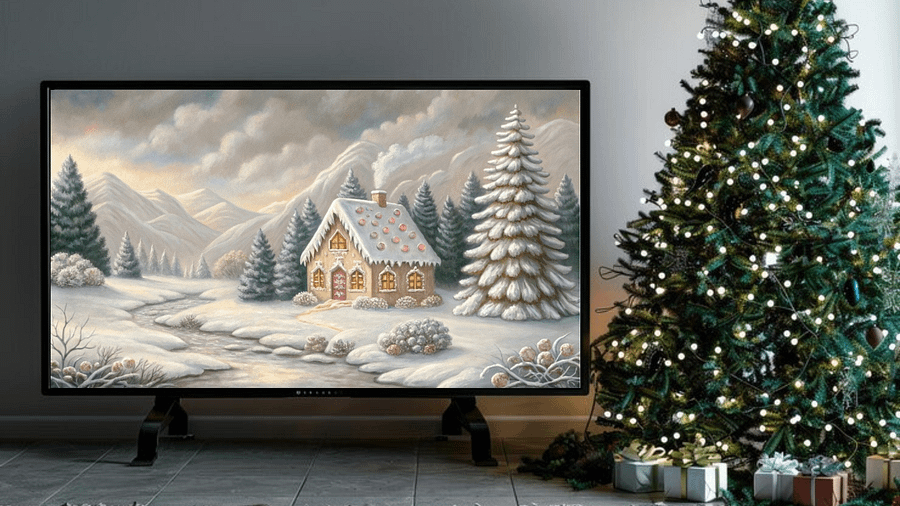 Gingerbread Cottage in Winter Wonderland - Frame TV VI product image (4)