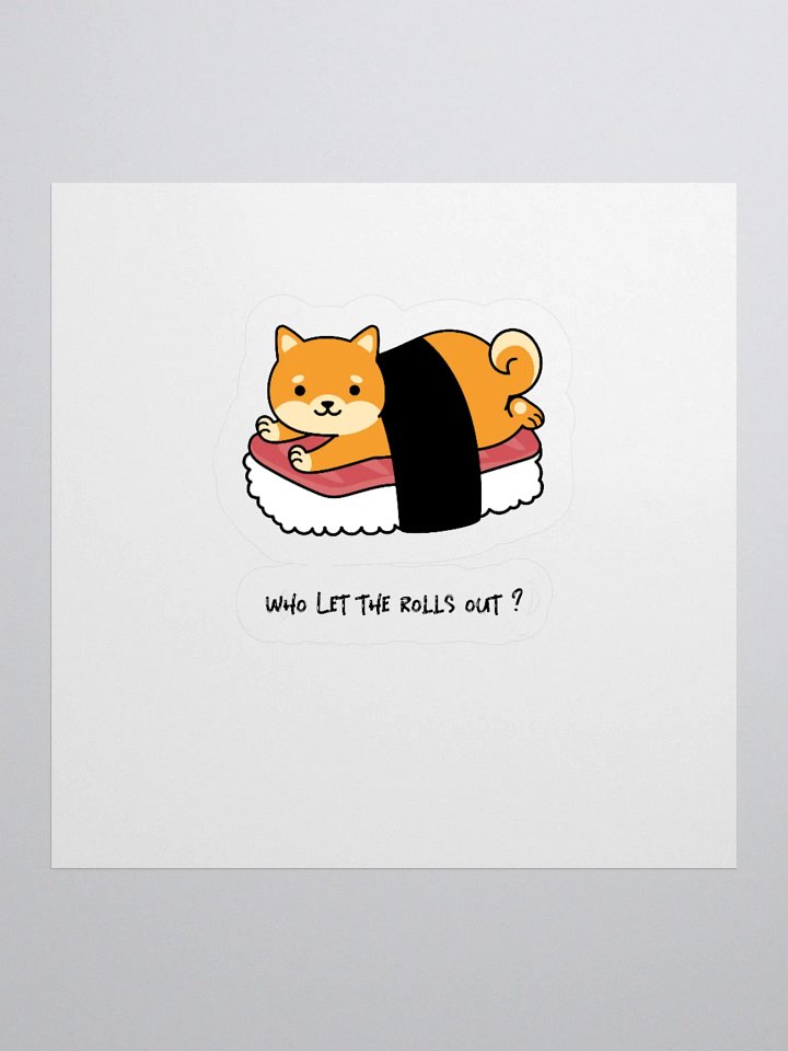 Sushi Shiba Inu Kiss Cut Stickers product image (1)