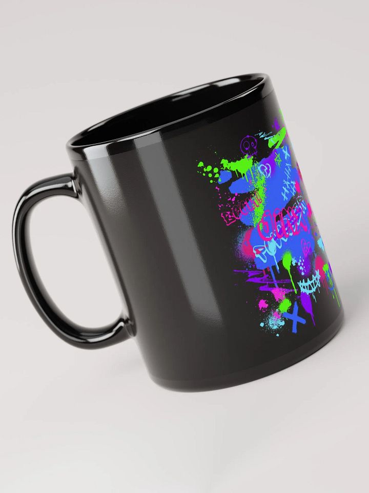 graffitti black glossy mug product image (2)
