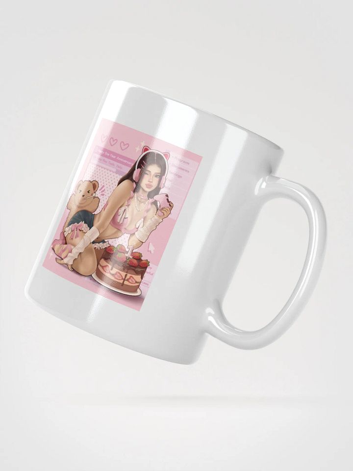 One year anniversary White glossed Mug <3 product image (4)