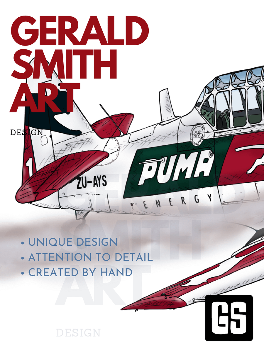 Smoking Aerobatic T-6 Harvard No 1 Aviation Art Gift Printable Wall Art product image (2)