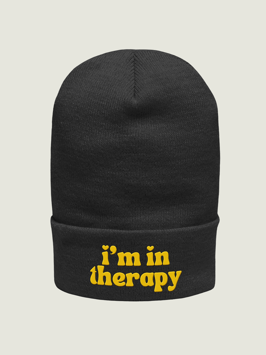 I'm In Therapy Beanie (Black) product image (1)