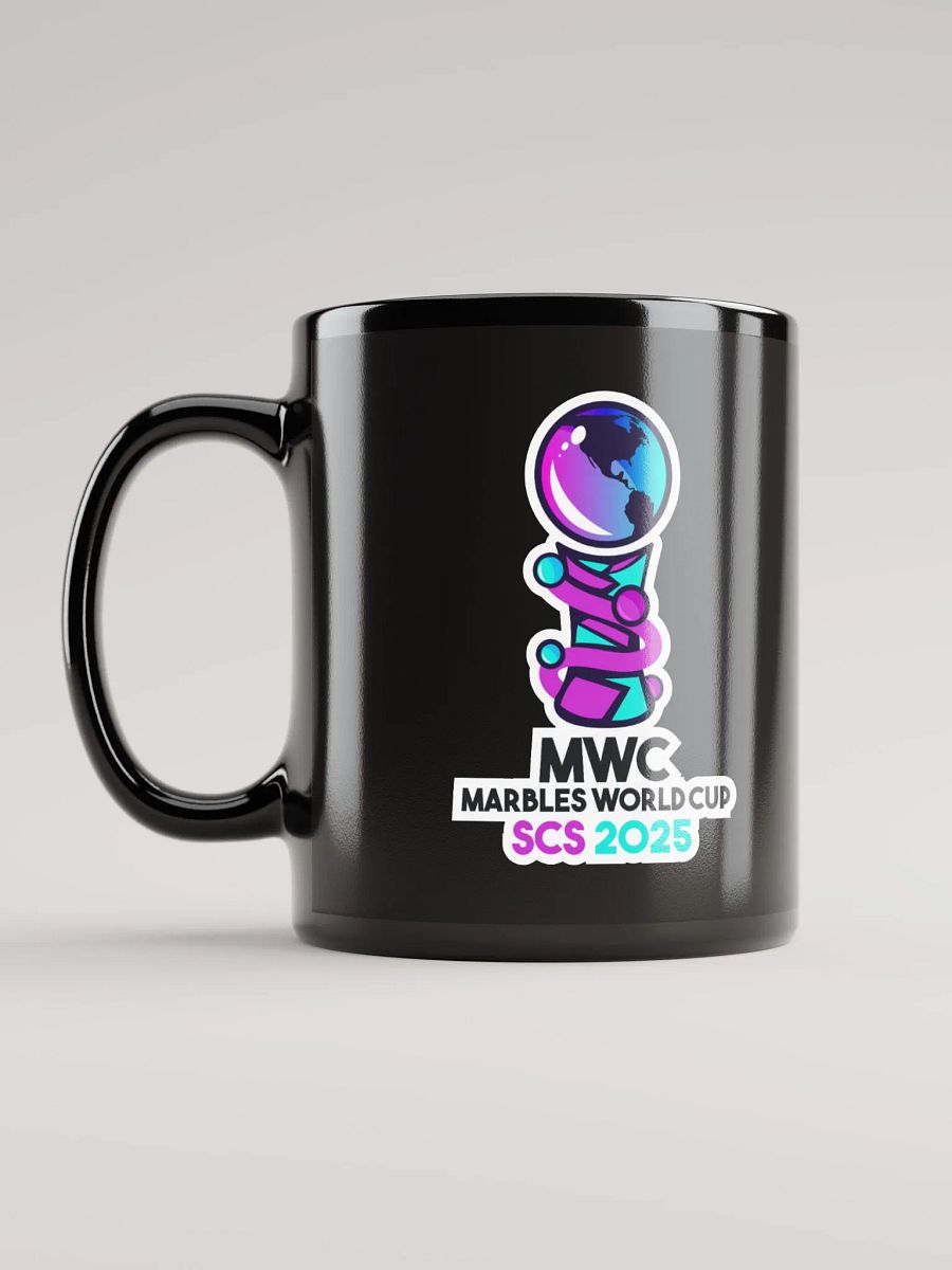 MARBLE WORLD CUP GLOSSY BLACK MUG product image (2)