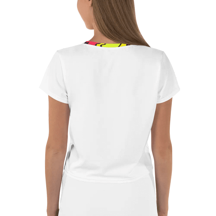 Vibrant Swirls All-Over Crop Tee - Wave at Sunset product image (2)