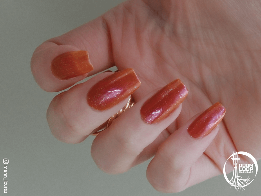 BARELY HUMAN - Deep Copper-Rosé Sparkly Nail Polish product image (7)