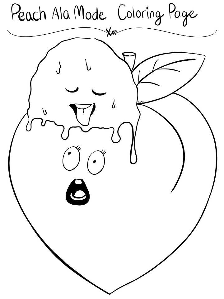 Peach ala Mode Coloring Pages product image (1)