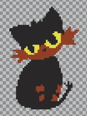 This timelapse is of my pixel art drawing Litten. This little guy took me way too much effort to get done lol. Drew this on stream and it took forever to get the sketch to look like an actual drawing lol Litten has been completed thankfully Whole speedpaint is on my youtube, link in bio ^__^ #aseprite #pixelart #litten #pokemontiktok #pokemon #creative #art 