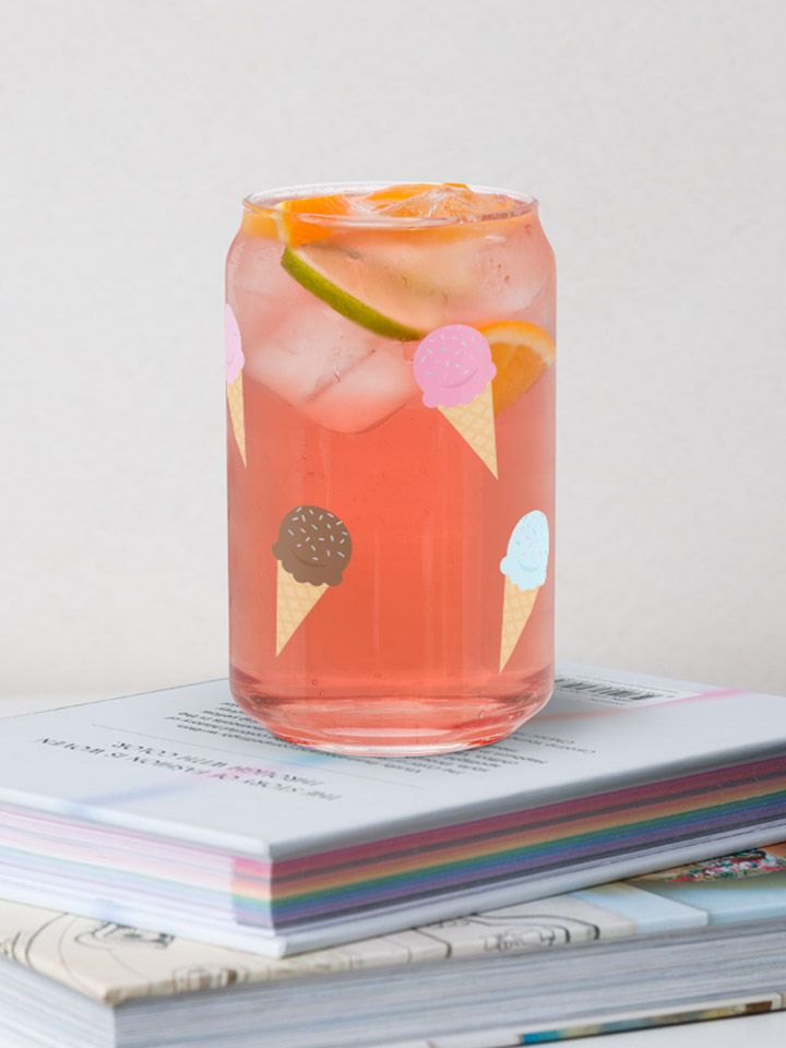 Plenty of ice cream cones on Can Shaped Glass product image (4)