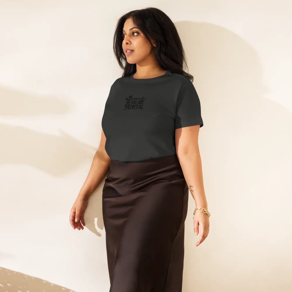 reminder: you are mortal tee (black on black) product image (5)