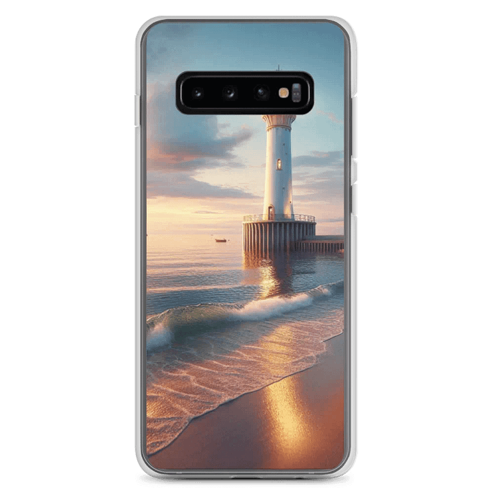 Sunset Lighthouse Clear Samsung® Case | AI Design product image (2)