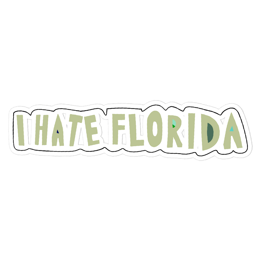 I Hate Florida Sticker - Green product image (1)