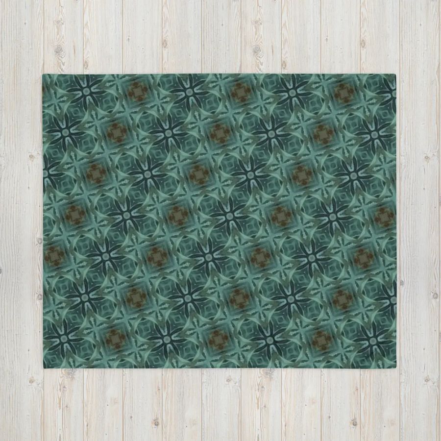 "Diagonal Floral Seamless Patterned Throw Blanket product image (7)