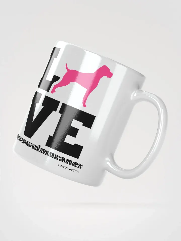 L.O.V.E. Weims (Pink) - White Glossy Mug product image (1)