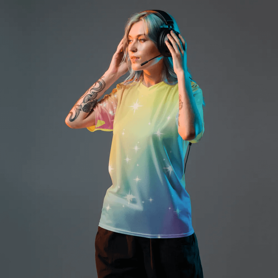 Rainbow Sparkle Jersey Shirt product image (9)