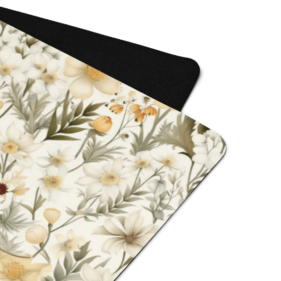 White Floral Yoga Mat by Treasure Pie product image (6)