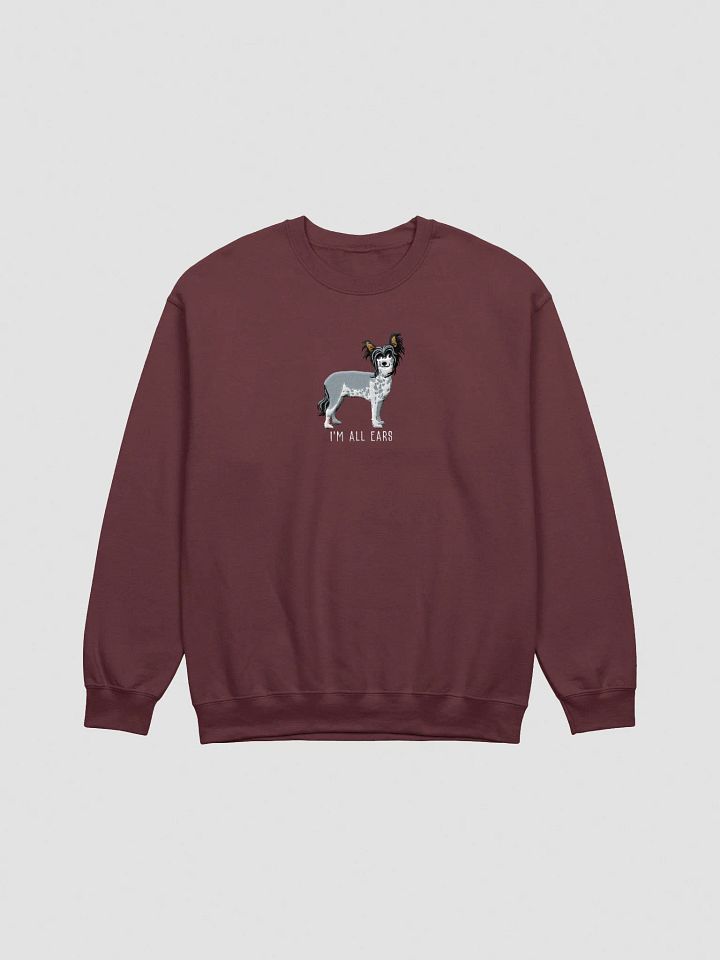 I'm All Ears Sweatshirt (Embroidered) of a Chinese Crested Dog(Black) product image (4)