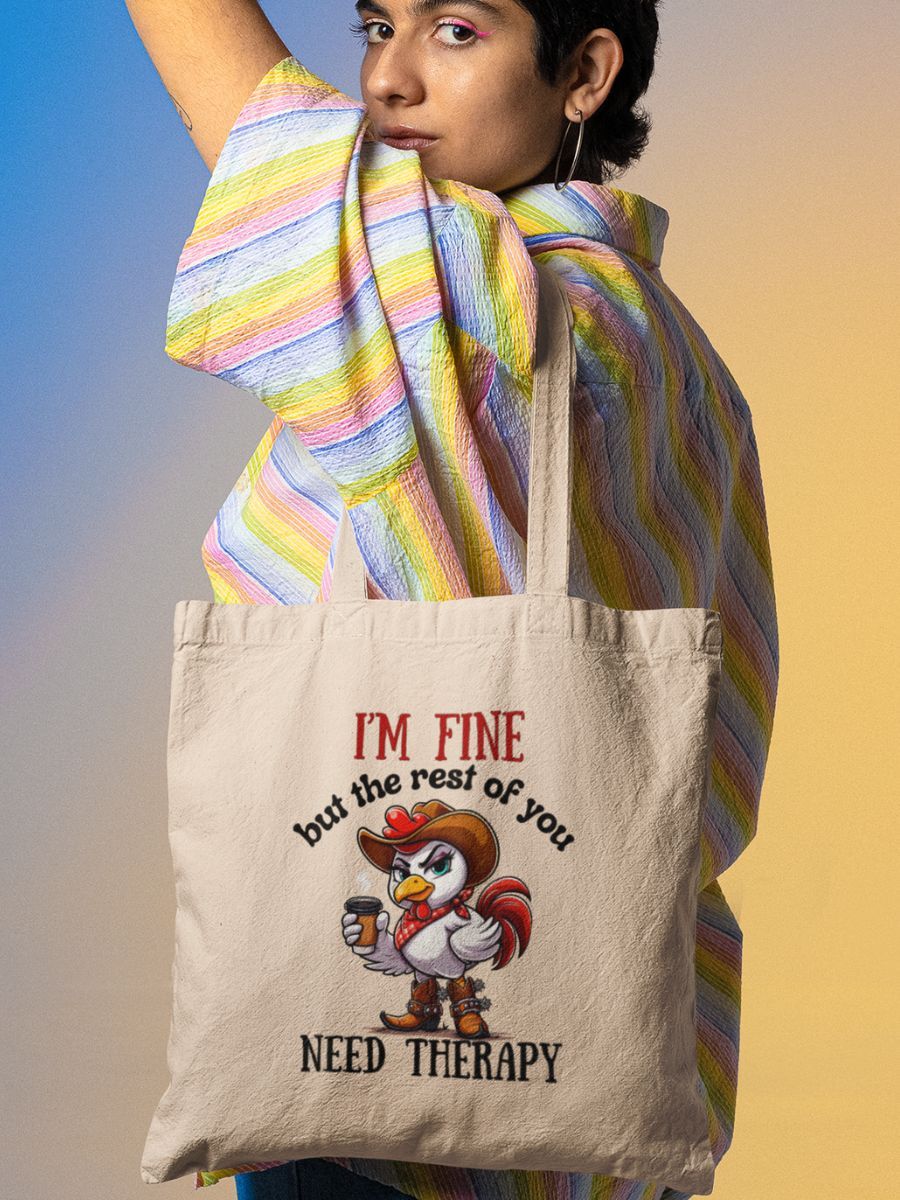 Funny Sarcastic 'The Rest of you Need Therapy' Eco Tote Bag product image (1)