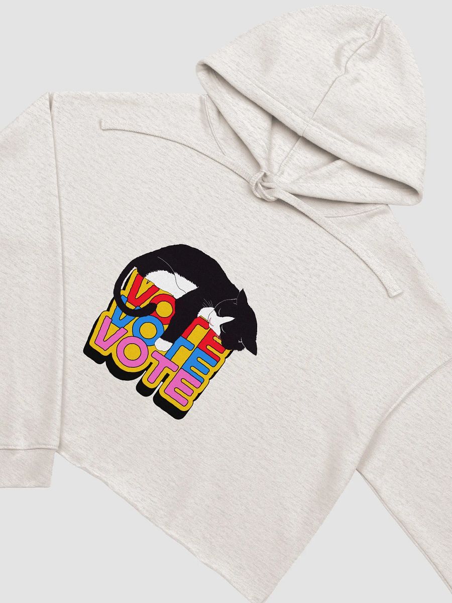 Vote Cat Slumbering Cropped Hoodie product image (3)