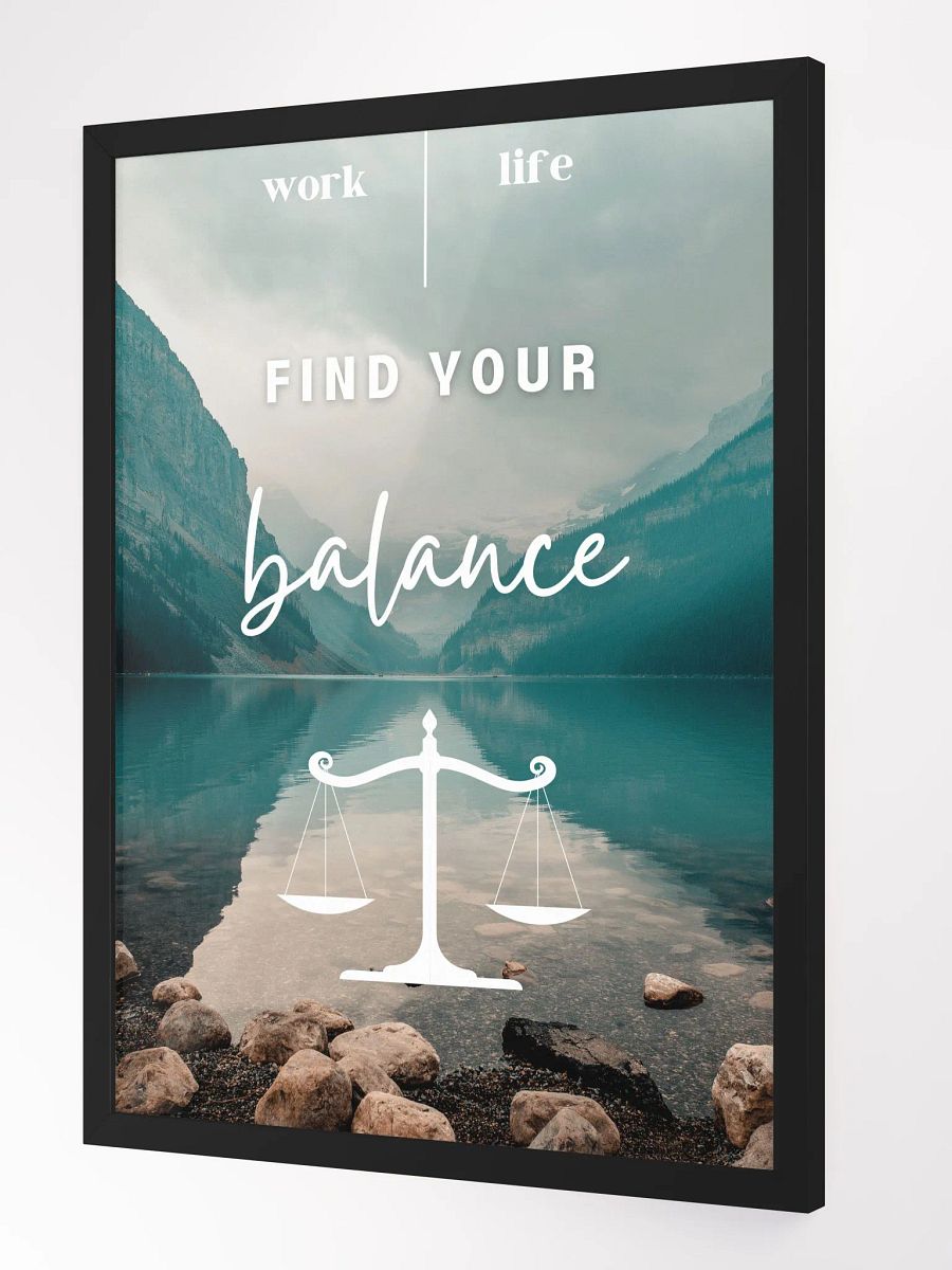 Find your balance Framed Balance Frame Poster product image (2)